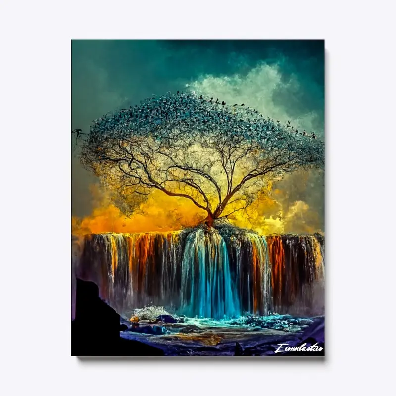 Tree of Life Waterfall 4 - Puzzle/Canvas