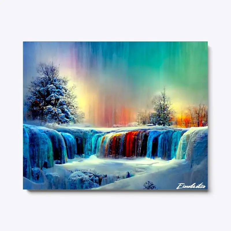 Colorful Frozen Waterfall Puzzle/Canvas