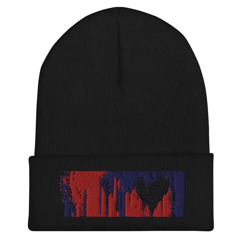 Colorful Black Heart - Beanie