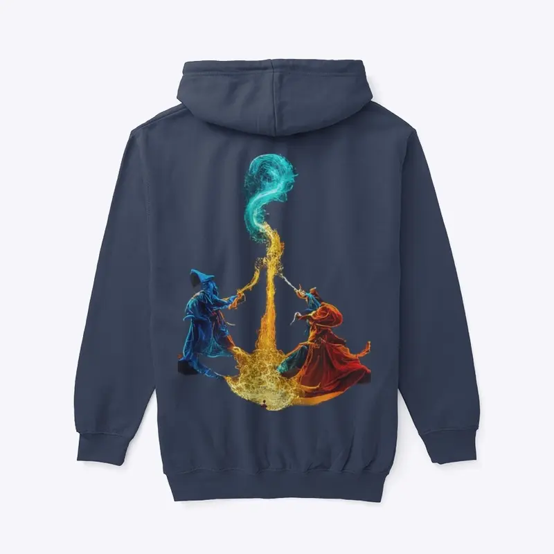 Genie vs Wizard 1 - Zipper Hoodie