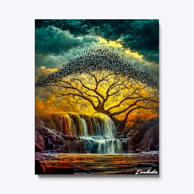 Tree of Life Waterfall 2 Jigsaw/Canvas