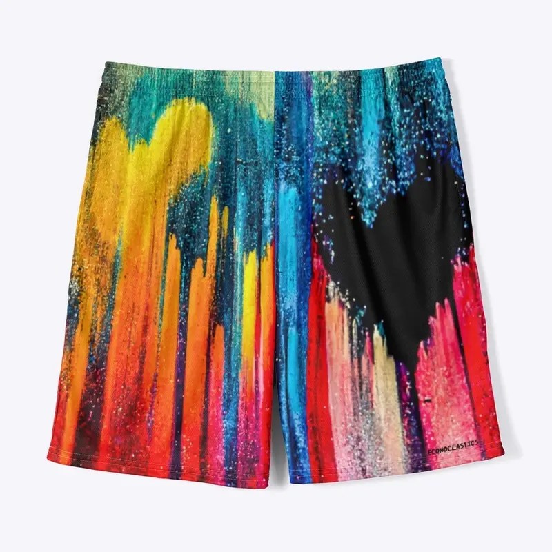 Colorful Black Heart - Shirt/Shorts